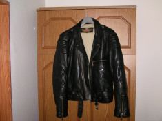 Vand geaca piele Harley Davidson, originala, neagra, rock / motor foto