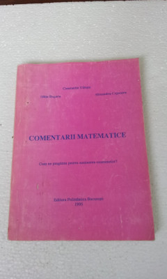 COMENTARII MATEMATICE foto