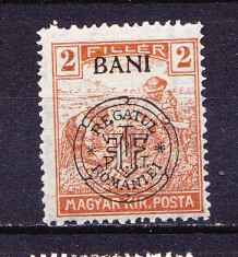 Timbre ROMANIA 1919 = EMISIUNEA ORADEA, SUPRATIPAR PE SEMANATORI 2 BANI, MNH foto