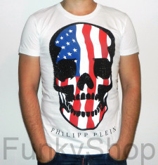 Tricou Philipp Plein Head Skeleton American foto