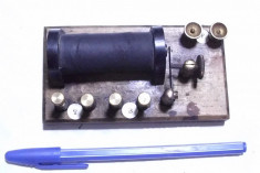 aparat circa 1900 galena inductie trasmitator morse de colectie radio vechi foto