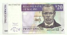 MALAWI 20 KWACHA 2007, P-52b, UNC [1] foto