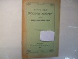 Statutele soc Alinarea pentru ingrijirea si sustinerea membrilor bolnavi 1910