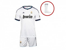 Set fotbal copii Adidas Real H SMU MINI white-nobleink foto