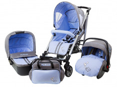 Carucior Pentru Copii 3 In 1 MyKids GC116 Albastru foto