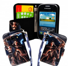 Super promotie husa portofel/carte SAMSUNG GALAXY FAME S6810 +transport gratuit Posta protectie+laveta Romana !! foto