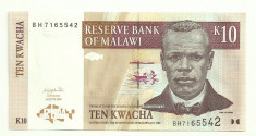 MALAWI 10 KWACHA 2004, P-51a, UNC [1] foto