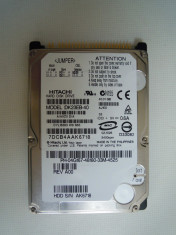 Hard Disk Laptop 40 GB HDD ATA PATA IDE HITACHI DK23EB-40 2.5 INCH PERFECT Transport Gratuit! foto