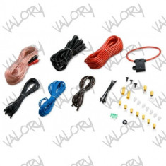 KIT set montaj CABLURI AUTO pentru amplificator statie audio subwoofer tub bass 10AWG NOU 0412 foto