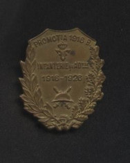 INSIGNA PROMOTIA 1916 B INFANTERIE SI AD 1916 1926 foto