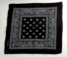 Bandana Floral -negru foto