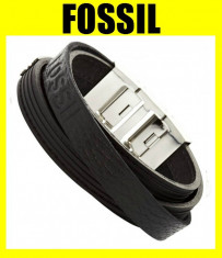 BRATARA FOSSIL JF00072040 piele noua in cutie reducere barbat casual PRET MIC IEFTIN BIJUTERIE CAPSE NEGRU CASUAL BAIAT BARBAT IN MAGAZIN 69 Euro foto