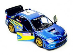 Subaru Impreza WRC 2007 Macheta Auto Scara 1:36 Kinsmart ALBASTRU foto