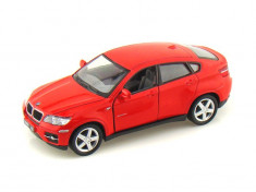 BMW X6 Macheta Auto Scala 1:38 Kinsmart ROSU foto