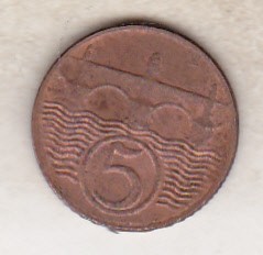 bnk mnd Cehoslovacia 5 heller 1924 - REPLICA