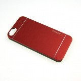 Cumpara ieftin Husa MOTOMO red pelicula aluminiu iphone 5 + folie protectie ecran, iPhone 5/5S/SE, Apple