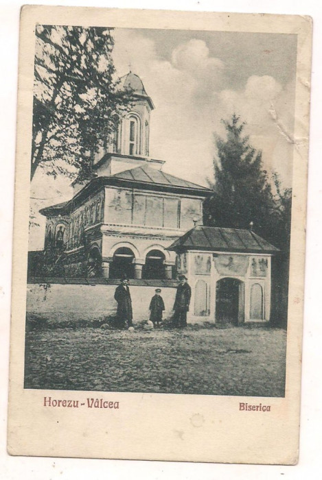 #carte postala(ilustrata)-VALCEA-Horezu-Biserica