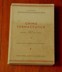 carte - G. P. Pamfil - Chimie Farmaceutica - volumul I ( generalitati si substante chimice anorganice ) Ed. Colegiului farmaceutic din Romania 1937 ! foto