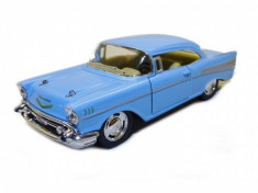 Chervolet Bel Air 1957 Macheta Auto Scara 1:40 Kinsmart ALBASTRU foto