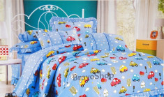 Lenjerie pat pentru copii cu Cars / Lenjerie cu masinute foto