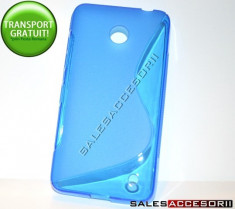 HUSA NOKIA LUMIA 630 / LUMIA 635 SILICON GEL TPU S-LINE ALBASTRA - TRANSPORT GRATUIT POSTA RO! foto