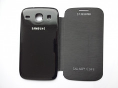 Husa Samsung Galaxy Core I8262 I8260 Flip Cover Negru !!! LIVRARE GRATUITA !!! foto