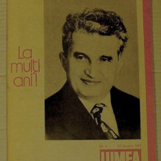 REVISTA LUMEA - NR. OMAGIAL NICOLAE CEAUSESCU - 22 IANUARIE 1987