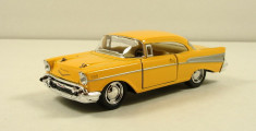 Chervolet Bel Air 1957 Macheta Auto Scara 1:40 Kinsmart GALBEN foto