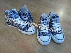 Tenesi CONVERSE ALL STAR 2014 LEOPARD ANIMAL PRINT ACLASiC 36-39 HiGH TOP BASCHETi iNALTi Tip GHETE foto