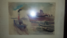 AVACHIAN, Arutin ( 1903-1990 ), pictor armean, GUASA, Marina - Port, 1939 foto