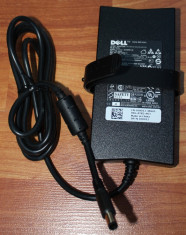 Alimentator laptop DELL PA-4E slim Model DA130PE1-00 19.5V/6.7A *130W* Mufa cu pin Central+led - NOU ORIGINAL + cablu alimentare - Garantie 3 luni foto