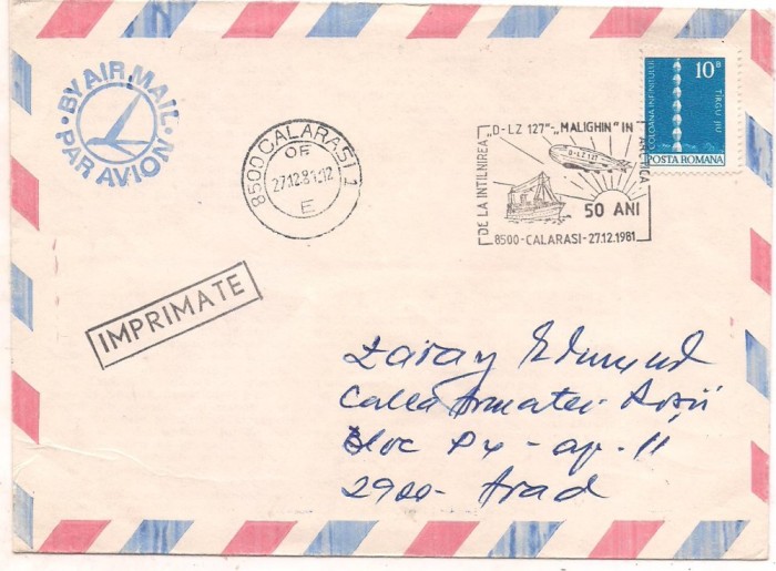 plic ocazional -1930-1980-50 ANI DE LA INTALNIREA DIRIJABILUL D-L 127 MALIGHIN
