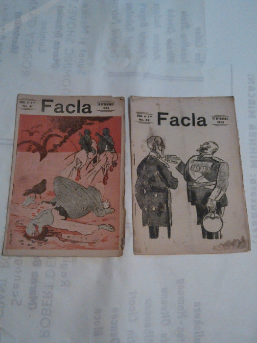 REVISTA FACLA 1912 ~ 13 si 27 octombrie , Nr.41 si 43 \ 1912