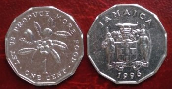 Jamaica 1 cent 1996 UNC foto