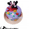 Tort aniversar personalizat Mickey si Minnie lila | 3kg | fondant | e torturi personalizate | cadou aniversare
