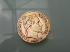 Moneda aur 10 franci Franta 1862 ** 3.22g foto