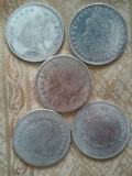 Lot 5 monede S.U.A.1796-1921, diametrul 45 mm, 1000 roni lotul, taxele postale zero/separat 300 roni moneda