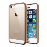 Bumper iphone 5 5S spate transparent + folie protectie