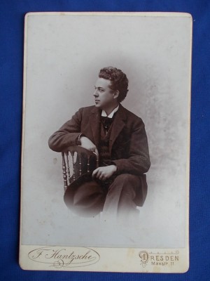 FOTOGRAFIE VECHE PE SUPORT DE CARTON * ATELIER F.HANTZSCHE - DRESDEN foto