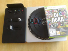 Vand joc DJ Hero + controller / joystick / maneta / platan DJ Hero pentru xbox360 / xbox 360 foto