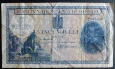 ROMANIA 5000 Lei 31.III.1931 (supratipar 6 Sept.1940) F foto