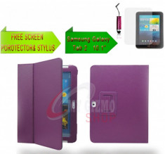 Husa cu stand Samsung Galaxy Tab 2 10.1 P5100/P5110 *PURPLE*+Folie+Pen Gratis foto