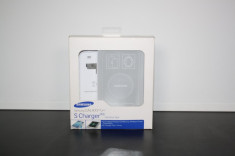 Incarcator Wireless Samsung Galaxy S4 I9500 I9505 Alb Pad+Cover EP-WI950EWEGWW foto