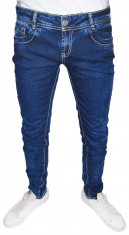 BLUGI CONICI &amp;quot;FISHBONE&amp;quot; - ACID WASH - SKINNY / SLIM - ( MARIME: 29 ) - TALIE = 82 CM / LUNGIME TOTALA = 105 CM foto