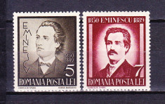 Timbre ROMANIA 1939/* 130 = ANIV. 50 ANI MIHAI EMINESCU, MNH foto