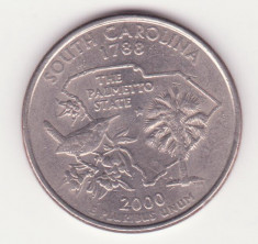 (M62) MONEDA SUA - QUARTER DOLLAR 2000 - SOUTH CAROLINA - LIT. P foto