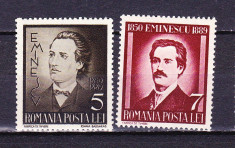 Timbre ROMANIA 1939/* 130 = ANIV. 50 ANI MIHAI EMINESCU, MNH foto