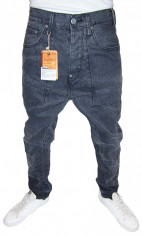 (NOU) BLUGI CONICI CU TUR LASAT &amp;quot;PULL &amp;amp;amp; BEAR&amp;quot; - SKINNY / SLIM - ( MARIME: 31 ) - TALIE = 82 CM / LUNGIME TOTALA = 106 CM foto