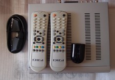 Receiver / Receptor / Decodor Satelit DTH Dual DIGI (2 X TV) impecabil, Kit complet foto