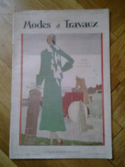 Revista franceza Modes et Travaux 1 ianuarie 1931 moda si design vestimentar art deco chic fashion cool Franta peste 96 ilustratii + reclame de epoca foto